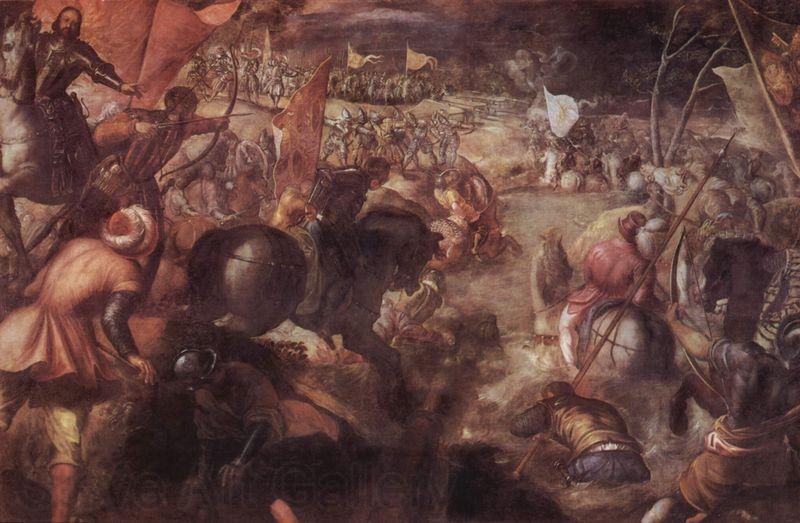 Jacopo Tintoretto Die Schlacht am Taro Spain oil painting art